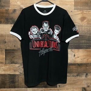 Universal Studios Halloween Horror Nights 2021 Ringer T-Shirt Size L